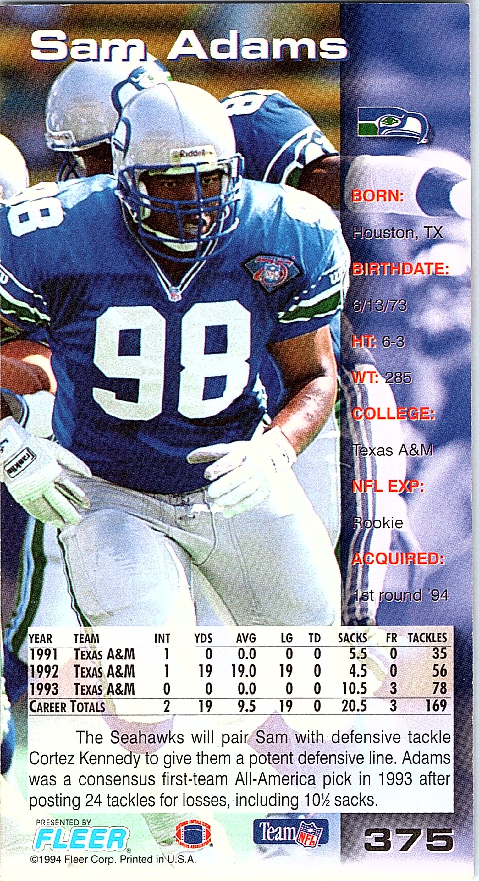 1994 GameDay #375 Sam Adams