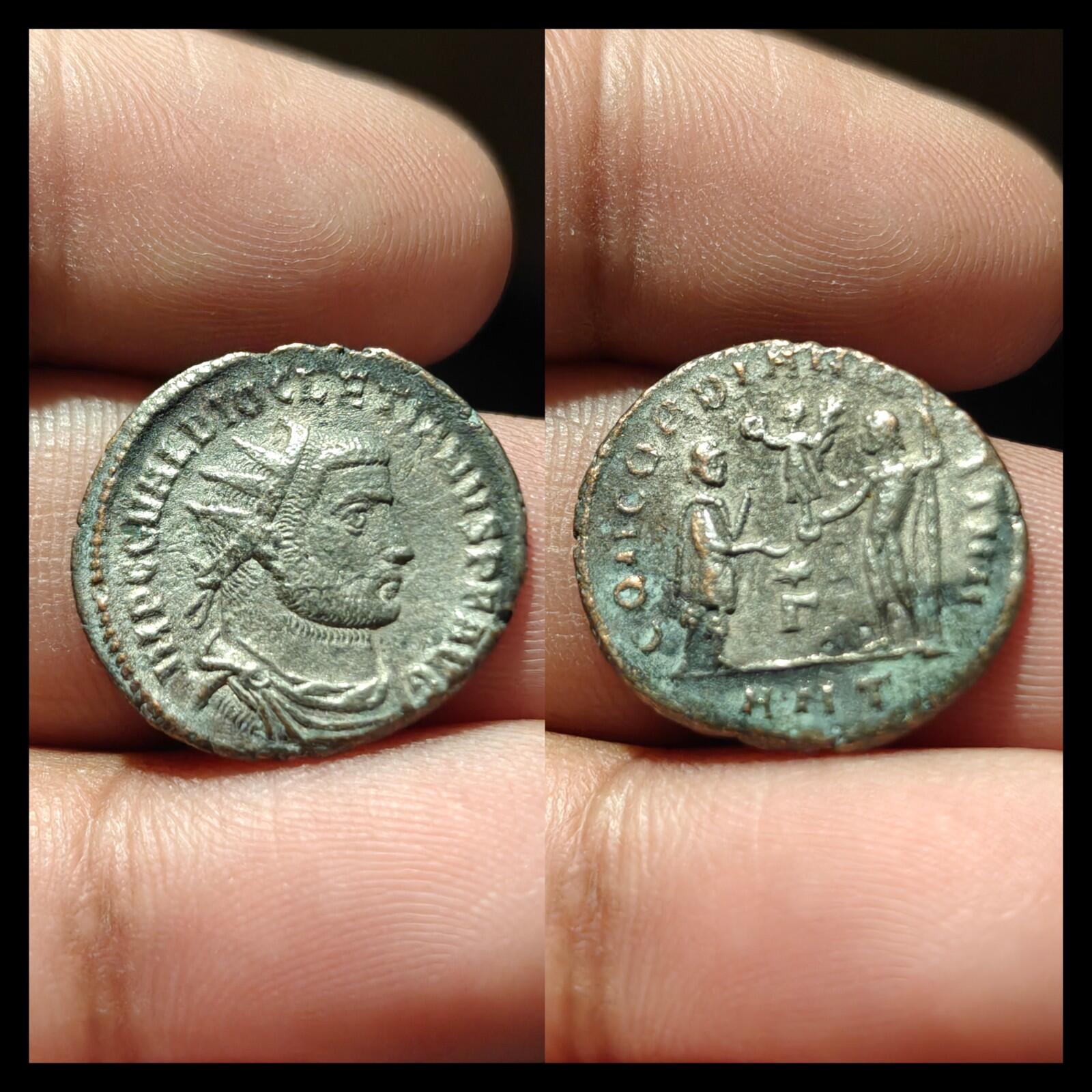 Diocletian 287 AD Antoninianus Roman Empire CONCORDIA TEMP Rare Coin