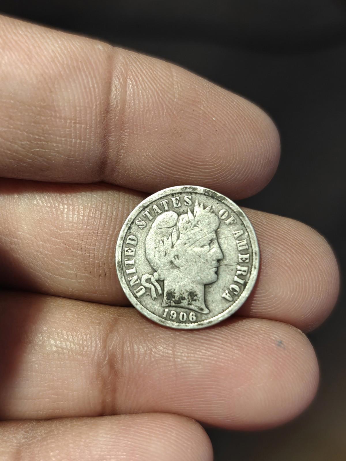 1906 Barber Dime pièce en argent à 90 % mieux qu'une pièce en circulation