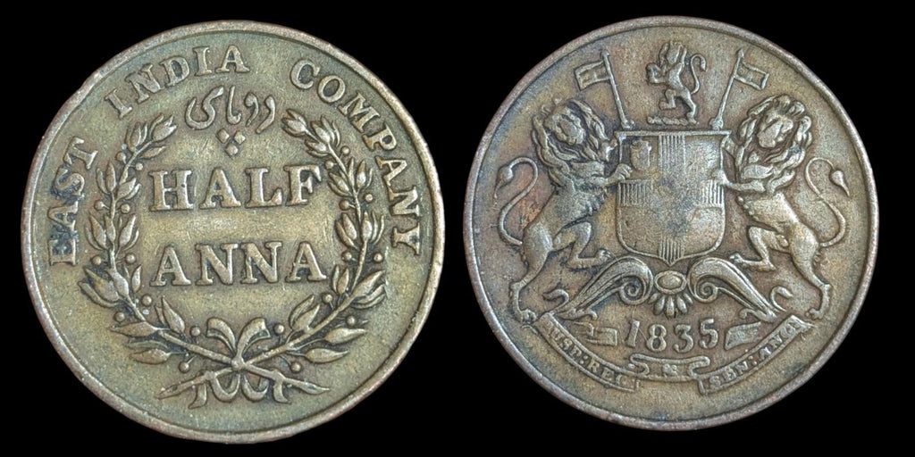 British India 1845 East India Company Half Anna | Collectable Grade |