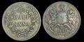 British India 1845 East India Company Half Anna | Collectable Grade |
