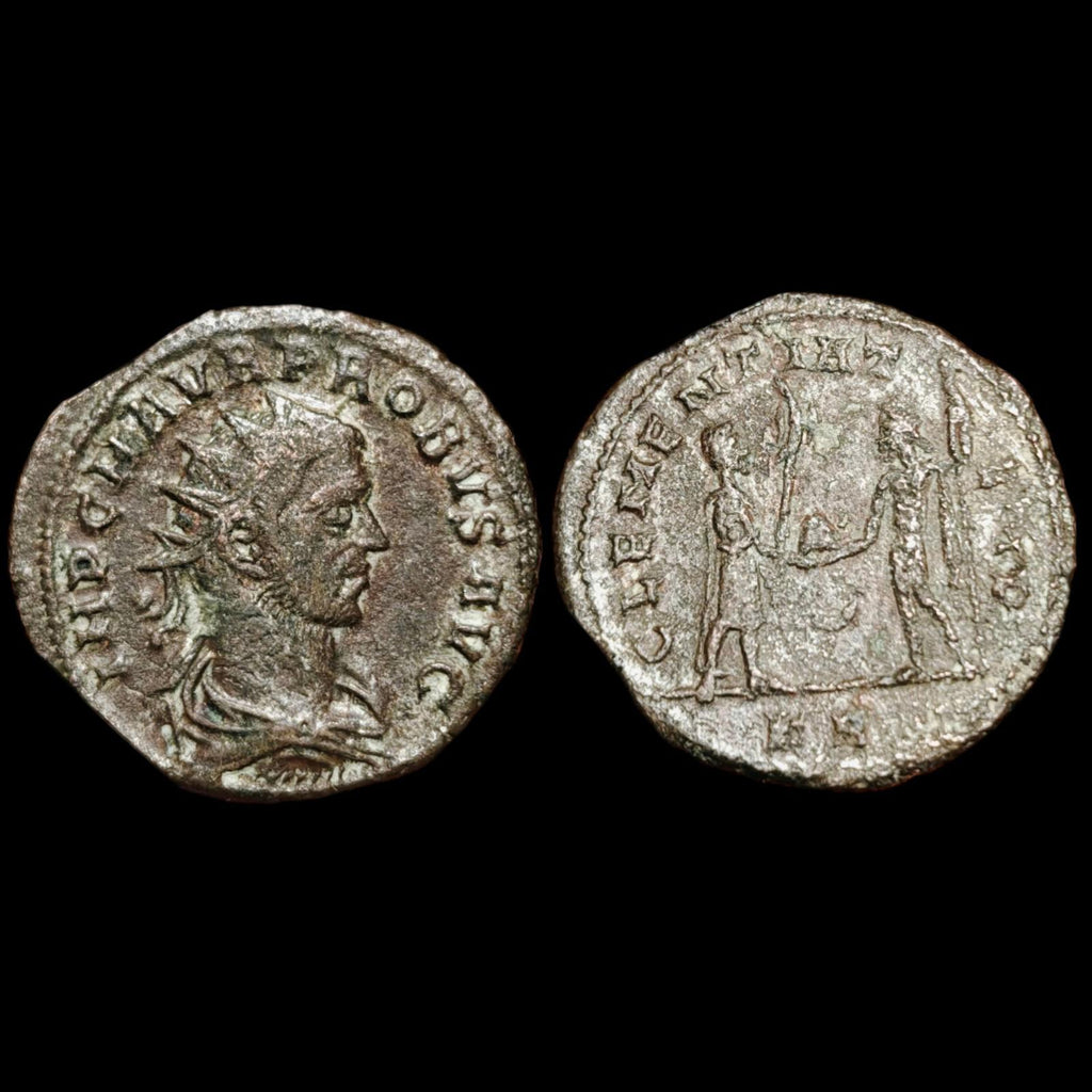 Roman Imperial Probus CLEMENTIA TEMP π XXI Silvered Bronze Antoninianus