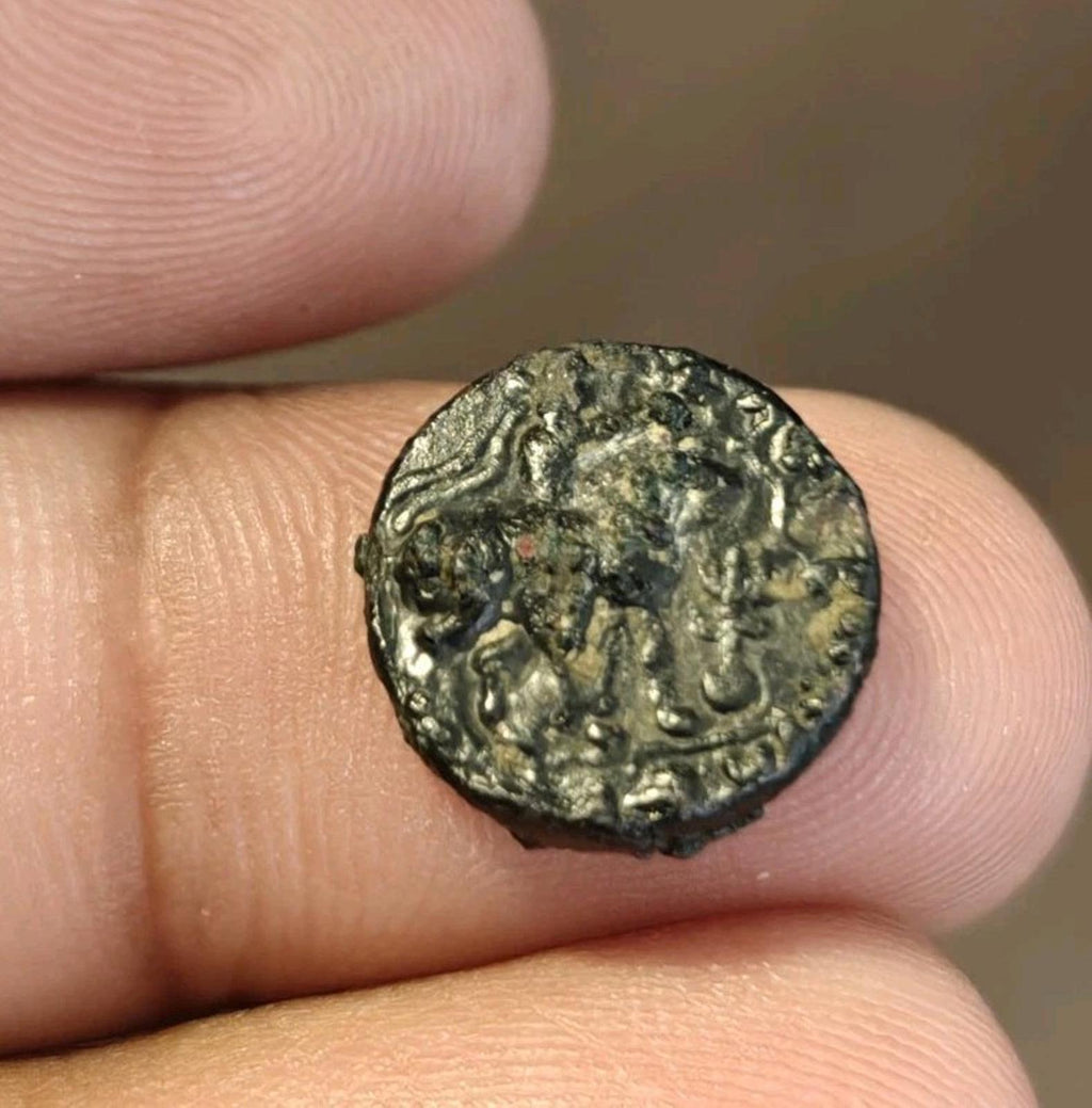 Vima Takto (Soter Megas). Vers 80-100 ap. J.-C. Æ 1/4 Unité Rare