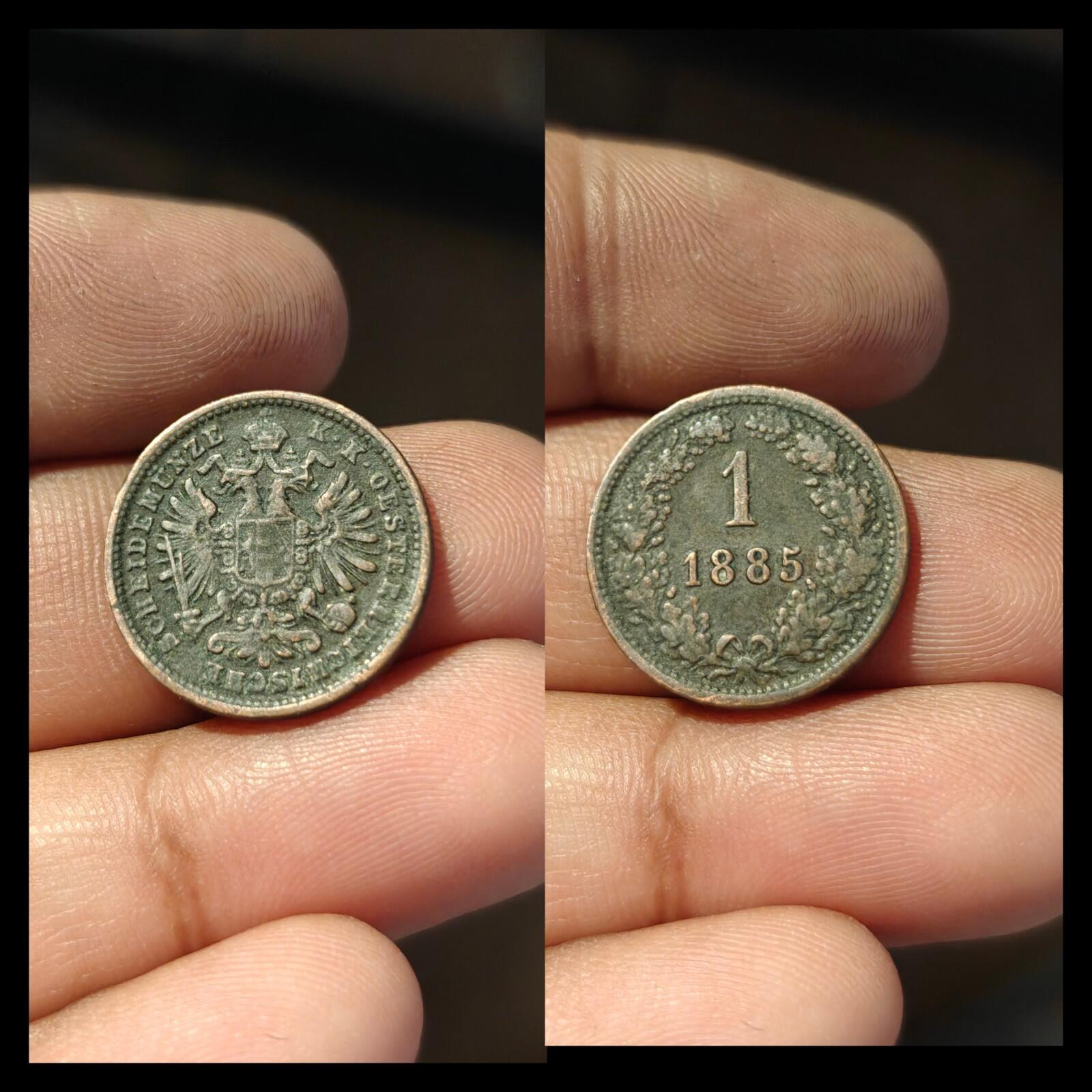 Autriche, Empire 1885 Cuivre 1 Kreuzer. François-Joseph Ier. KM# 2187