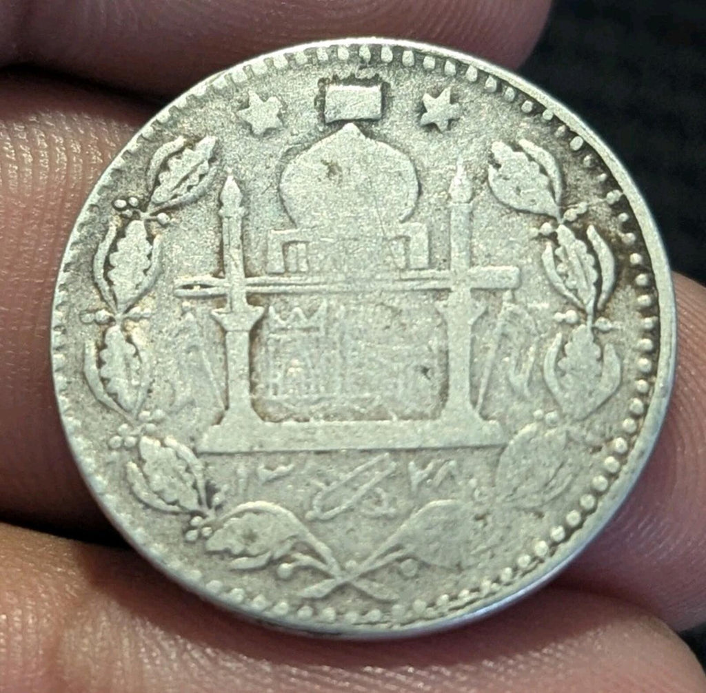 Emirate Of Afghanistan Rupee 1901-1919 SILVER, Barakzai Habibullah KM-842