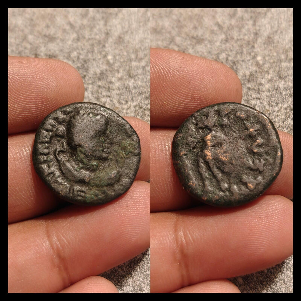 出色的铜币，丘就却，公元30-80年，贵霜王朝钱币