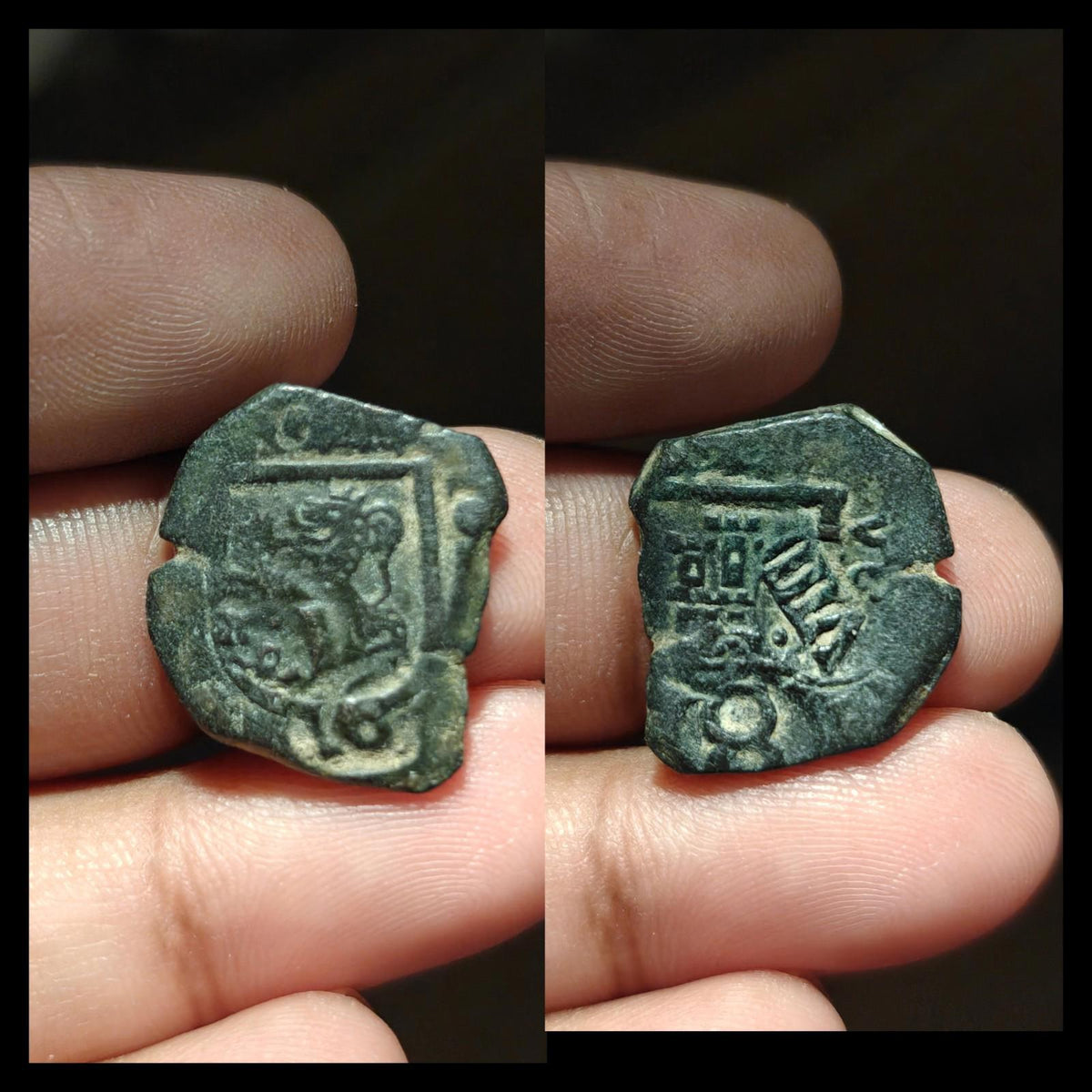 1686 Spain Maravedis Coin Charles II Bronze 2 Maravedis Circulated