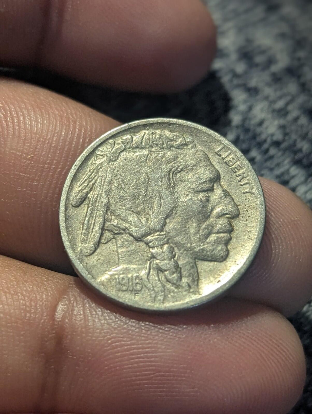 Uncirculated 1916 USA Buffalo 5 Cent Nickel Coin Rare In Condition