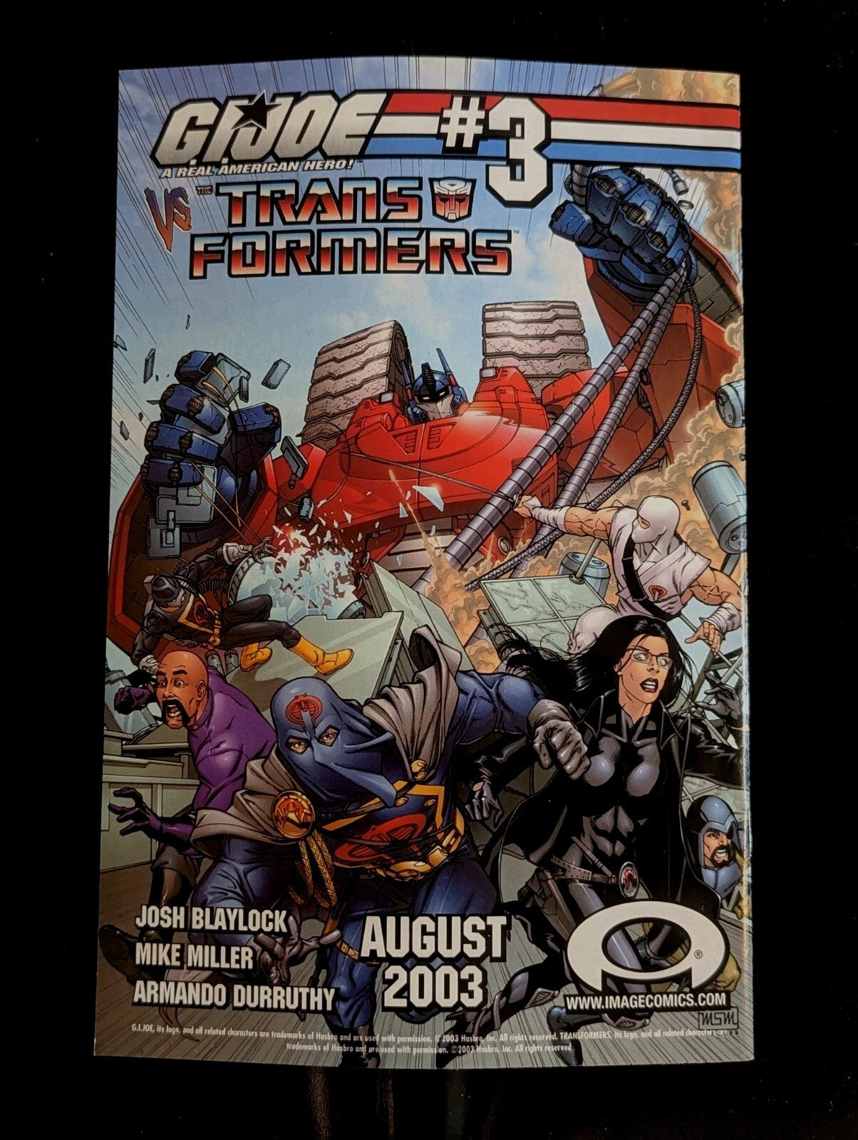 Image Comics G.I. JOE VS TRANSFORMERS #2 Soundwave Destro 1ST PRINT Mint Cond.