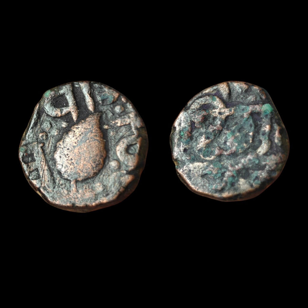 1 Paisa - Sikh Empire Jaraba Sri Amritsarji 1885 Rare variety detail flan coin