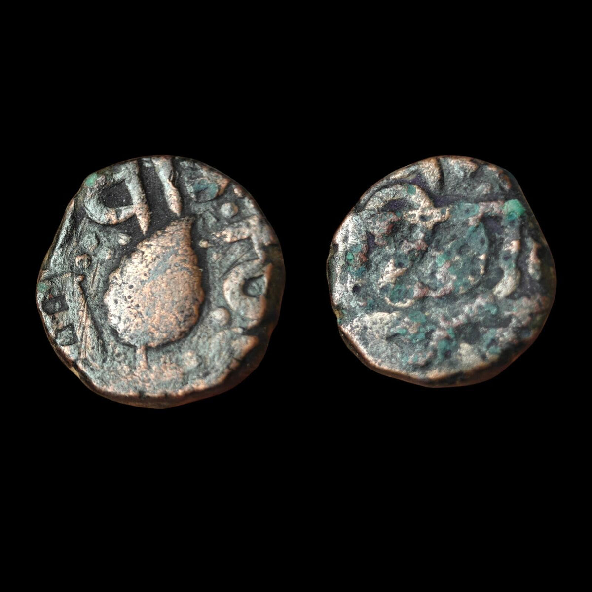 1 Paisa - Sikh Empire Jaraba Sri Amritsarji 1885 Rare variety detail flan coin