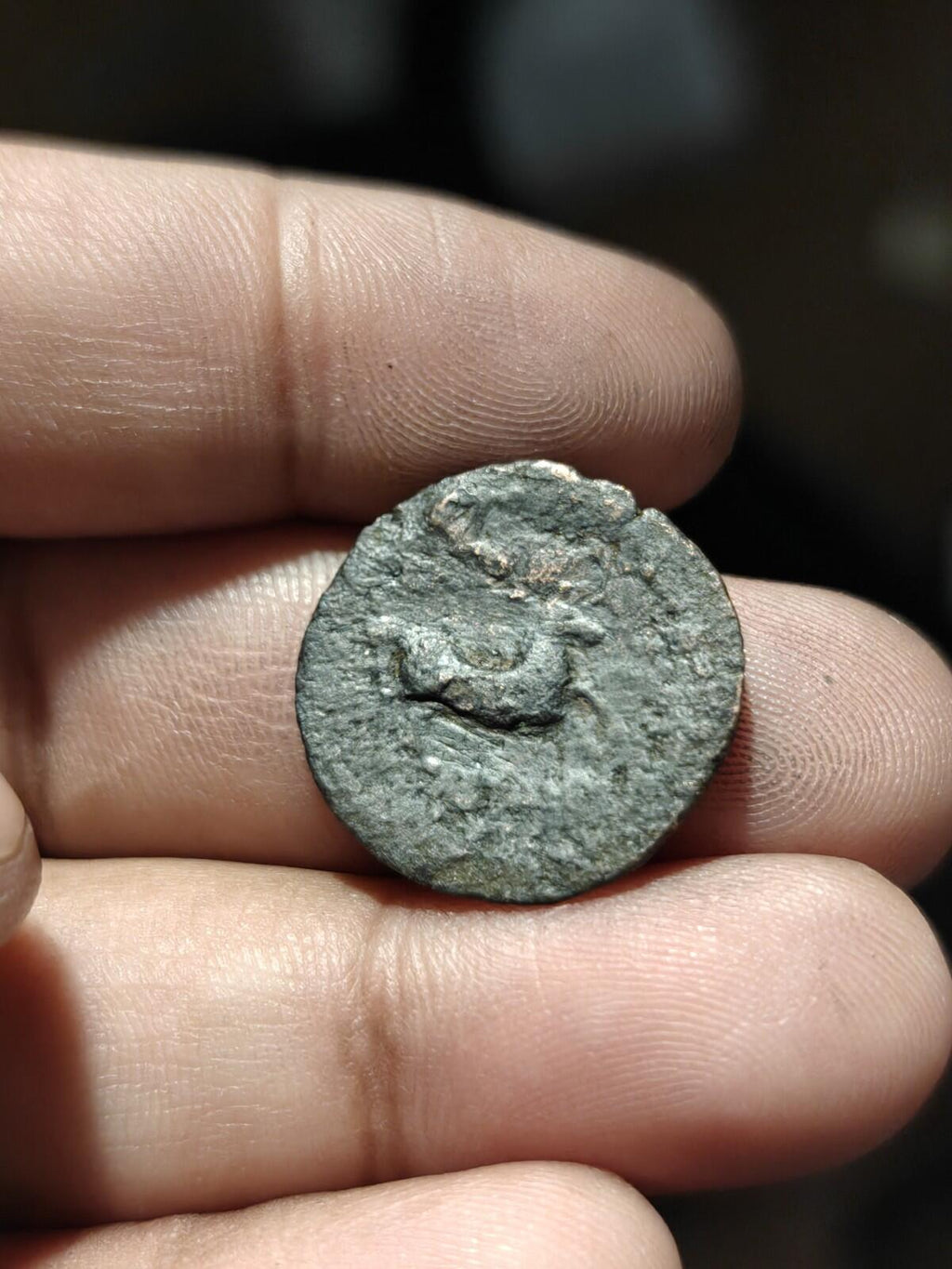 Ancient Indo-Greeks, King of Bactria Euthydemos 230-190 BC Copper  Chalkon