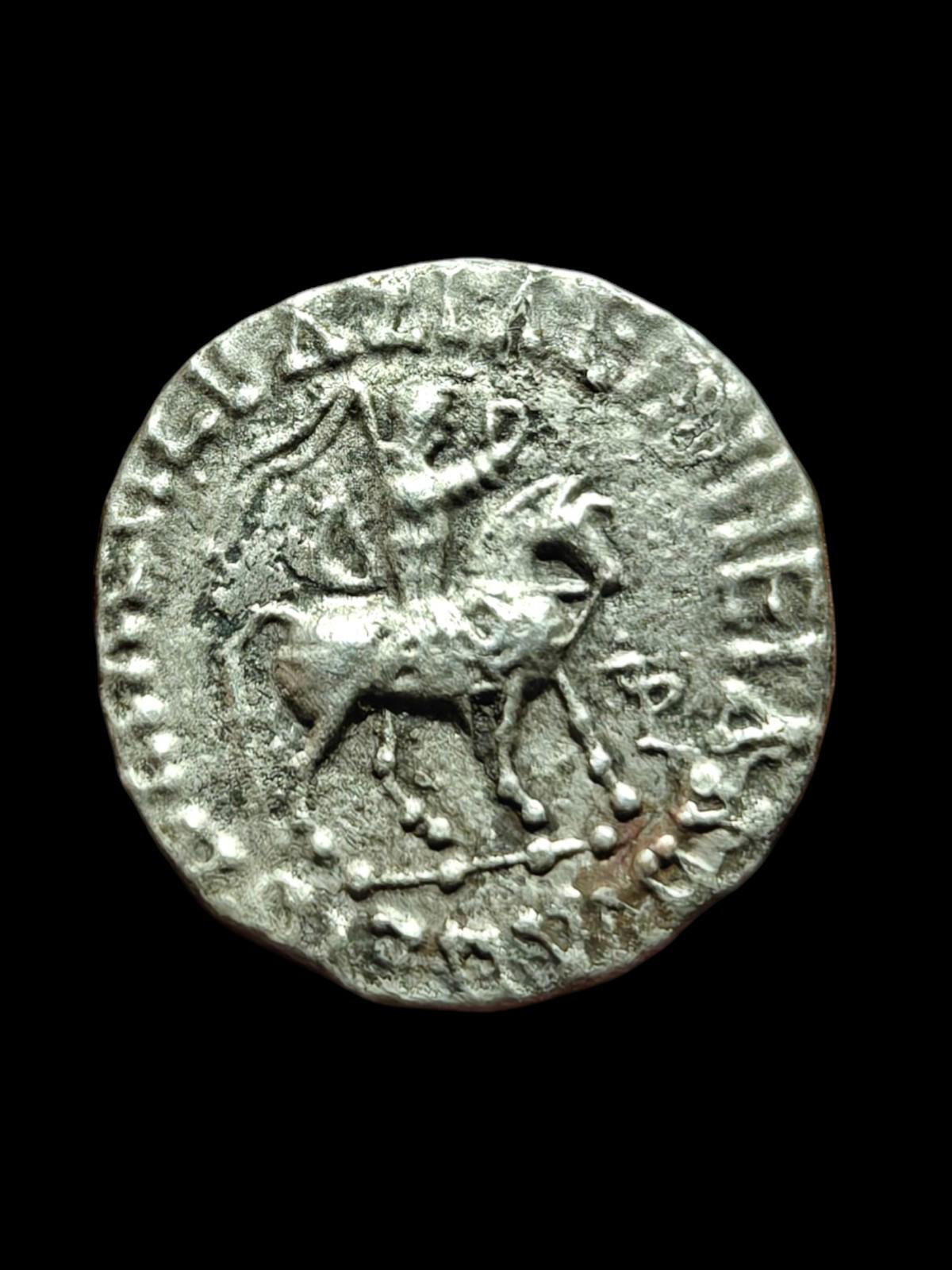 INDO-SCYTHIAN KINGS. Azes I. Circa 58-19 BC. AR silver Tetradrachm