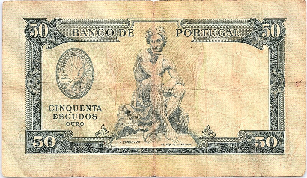 Portugal  50  Escudos  1955  Series  Circulated Banknote