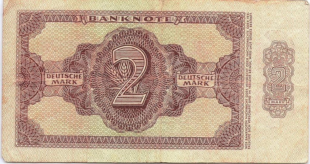 Germany 2 Deutsche Mark Banknotes, year 1948