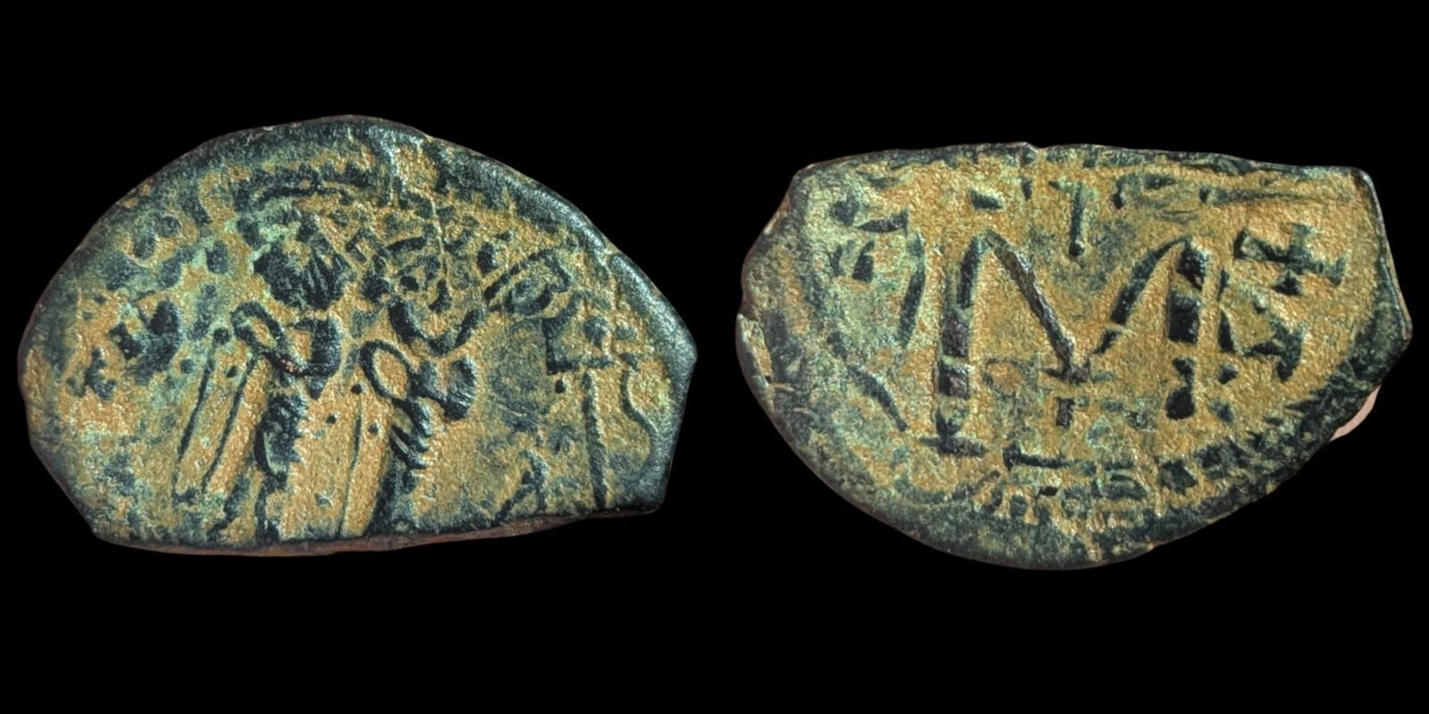 Islamic ARAB Byzantine Period UMAYYAD Æ Fals,  Two Standing Caliphate 685-690