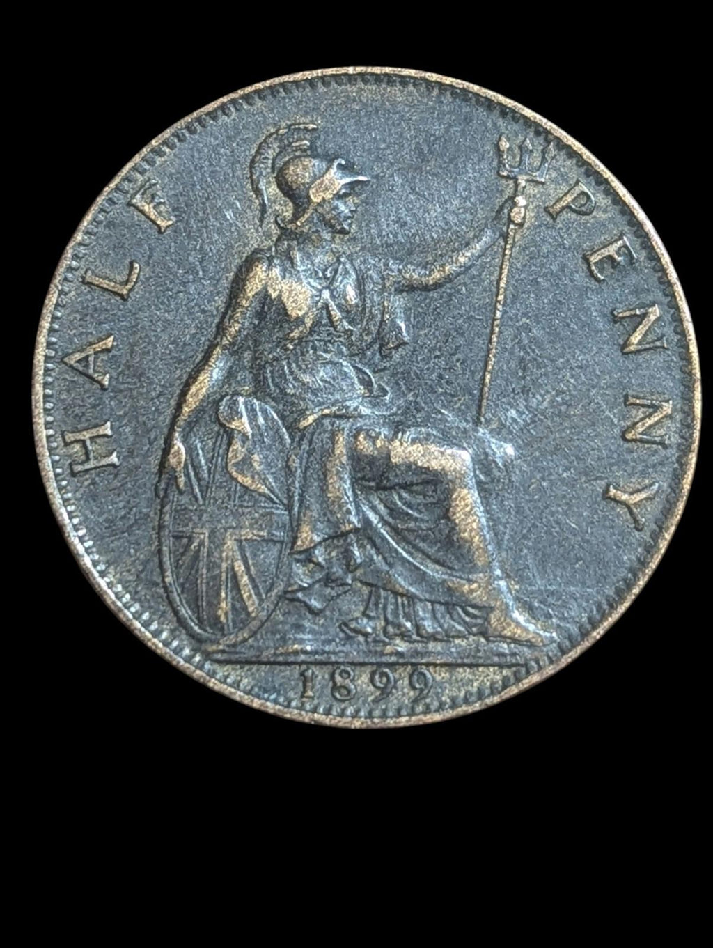 1899 Grande-Bretagne Victoria Halfpenny Belle Originale Magnifique Qualité