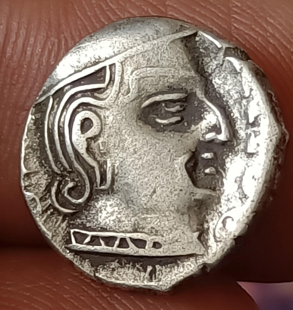 #AB34#India SILVER coin of VIJAY sena Western Kshatrapas.Indo-Scythian rulers