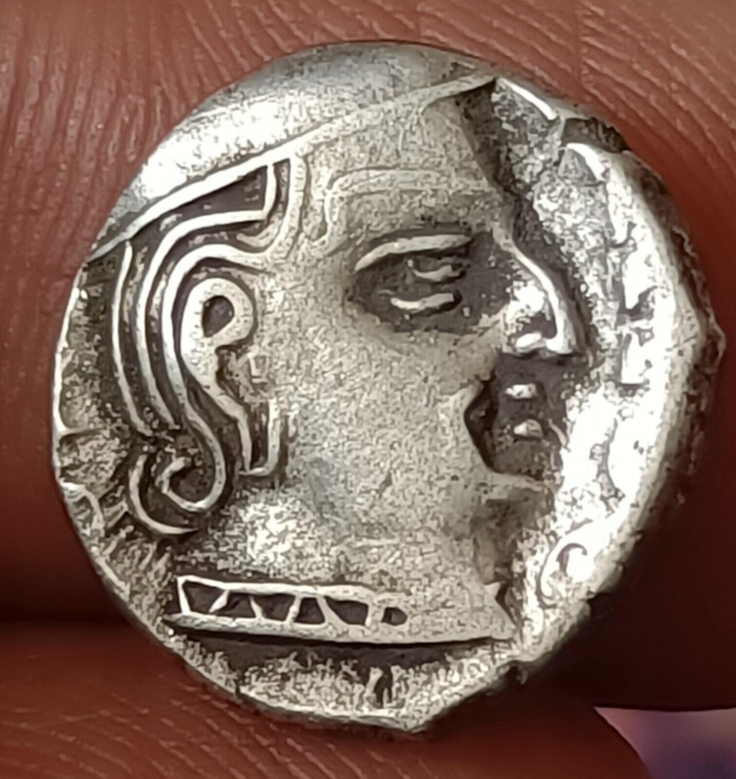 #AB34#India SILVER coin of VIJAY sena Western Kshatrapas.Indo-Scythian rulers