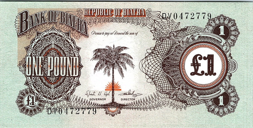 Bank of Biafra One Pound Better Grade Paper Money