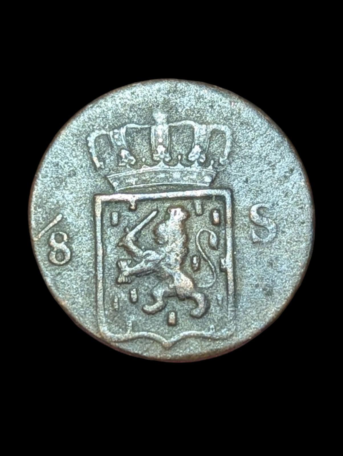 Indes orientales néerlandaises 1826 Pièce de 1/8 de stuiver : Monnaie d'Utrecht