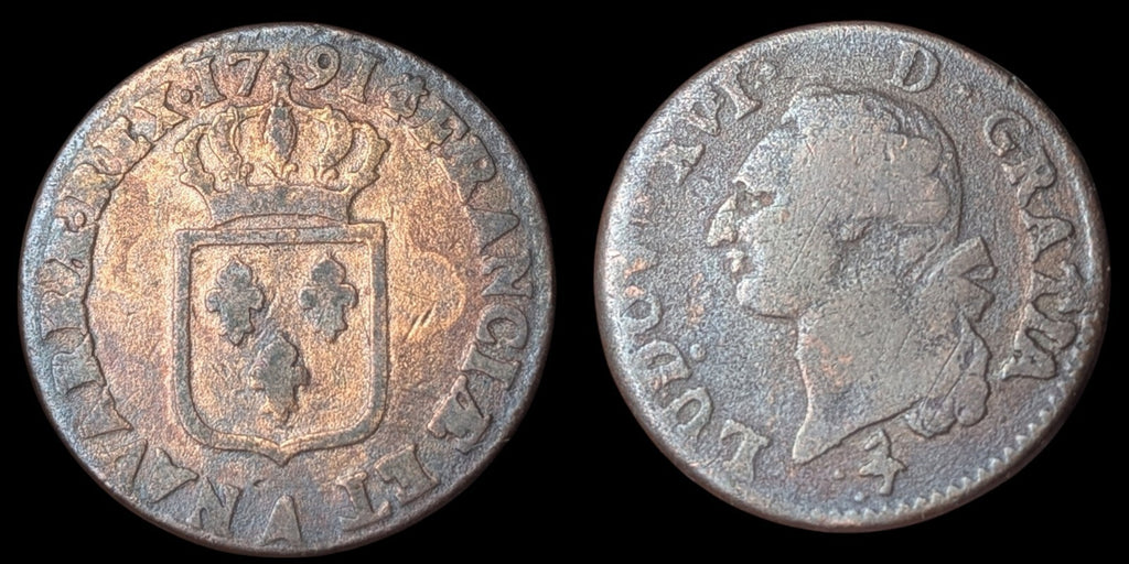 France Sol 1791 A - Copper - Louis XVI