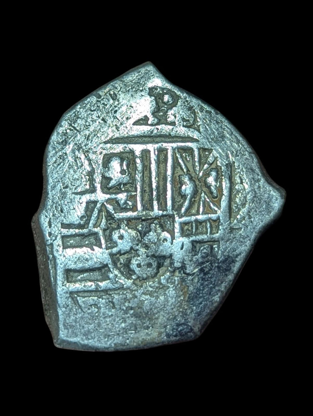 Pirate Cob colonial espagnol du Mexique 4 Reales 1711 -1728 Rare, 13.2G Philippe V