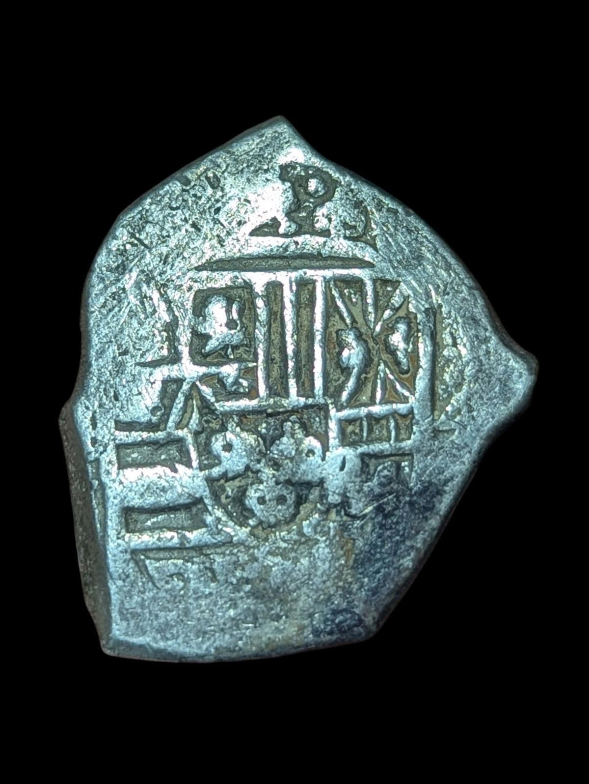 Pirate Cob colonial espagnol du Mexique 4 Reales 1711 -1728 Rare, 13.2G Philippe V