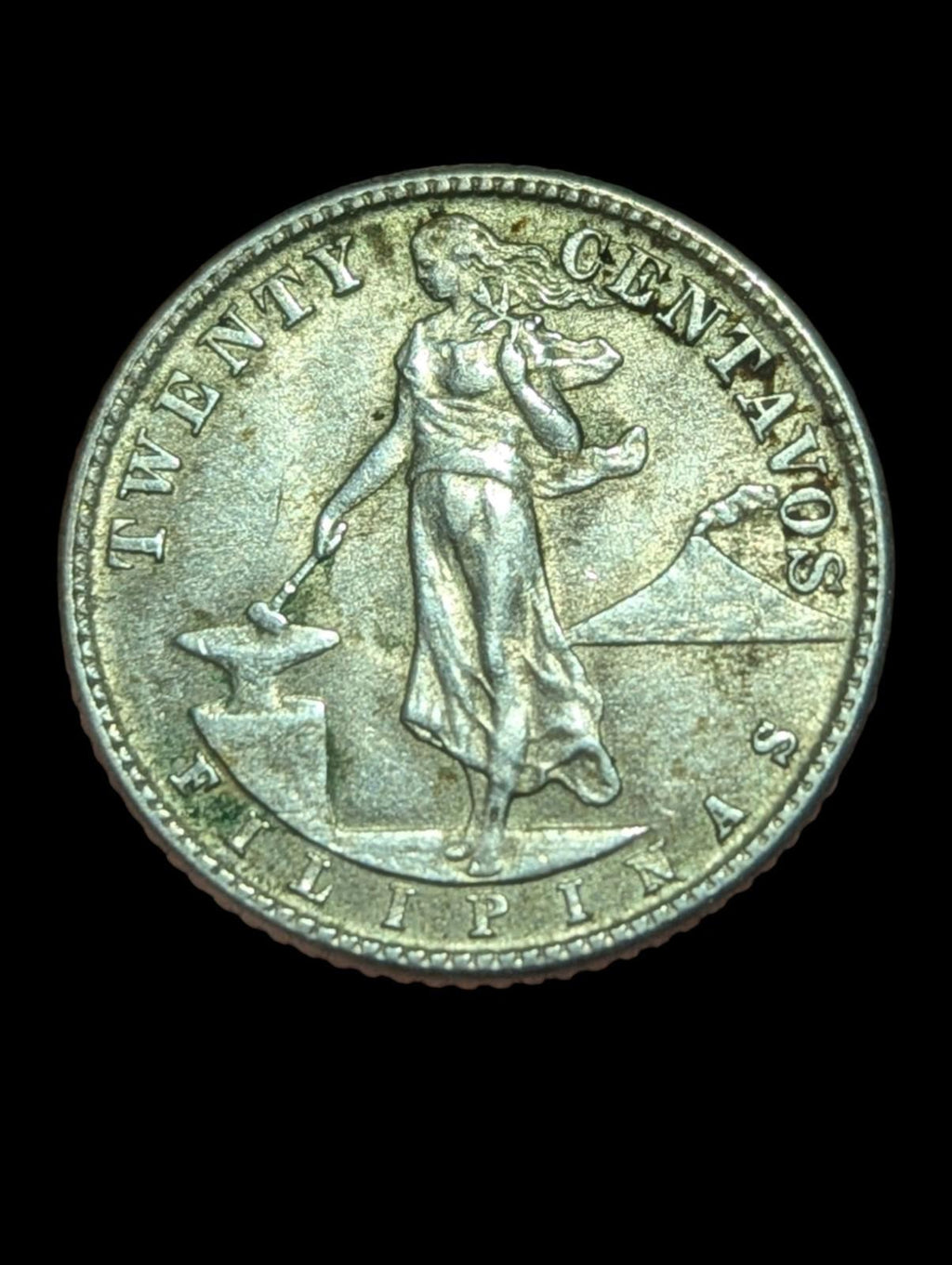 1944-D Philippines 20 Centavos, Belle Patine, Argent .0965