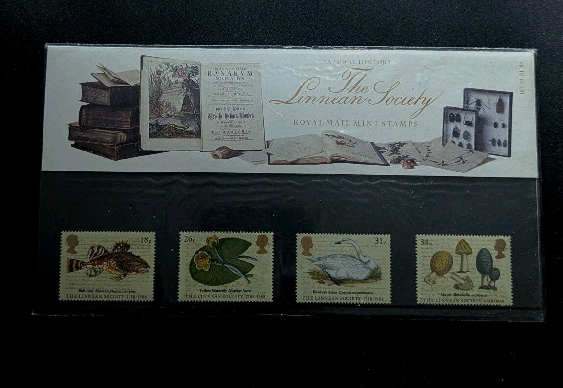 British Post Office Mint Stamps card stamps,Natural History,edition 1988