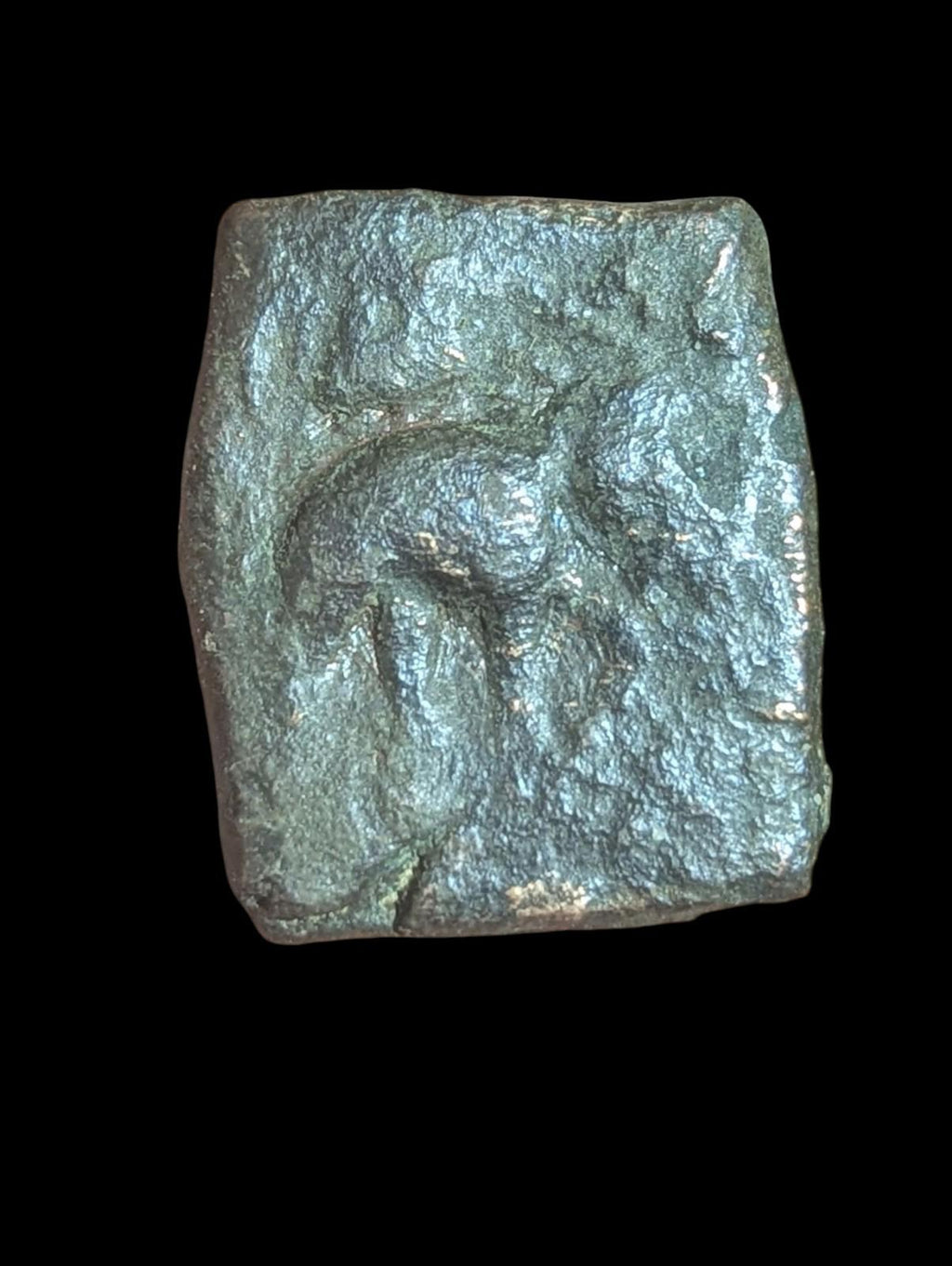 Ancient India Excellent grade Taxila  copper unit Lion-Elephant type Gandhara