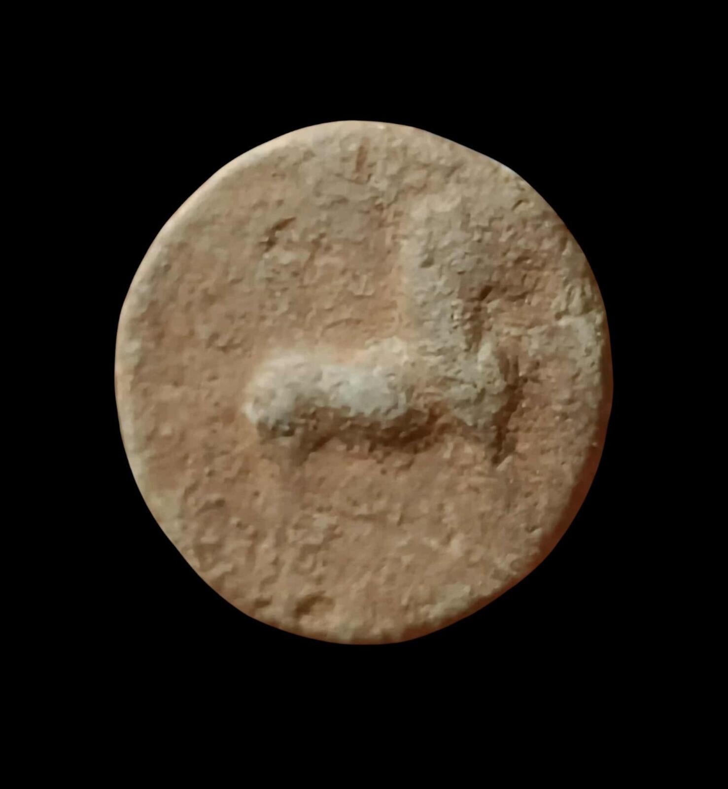 Hiranyaka Lead Coin Ancient India Copper AE19 Circulated Rare Collectible