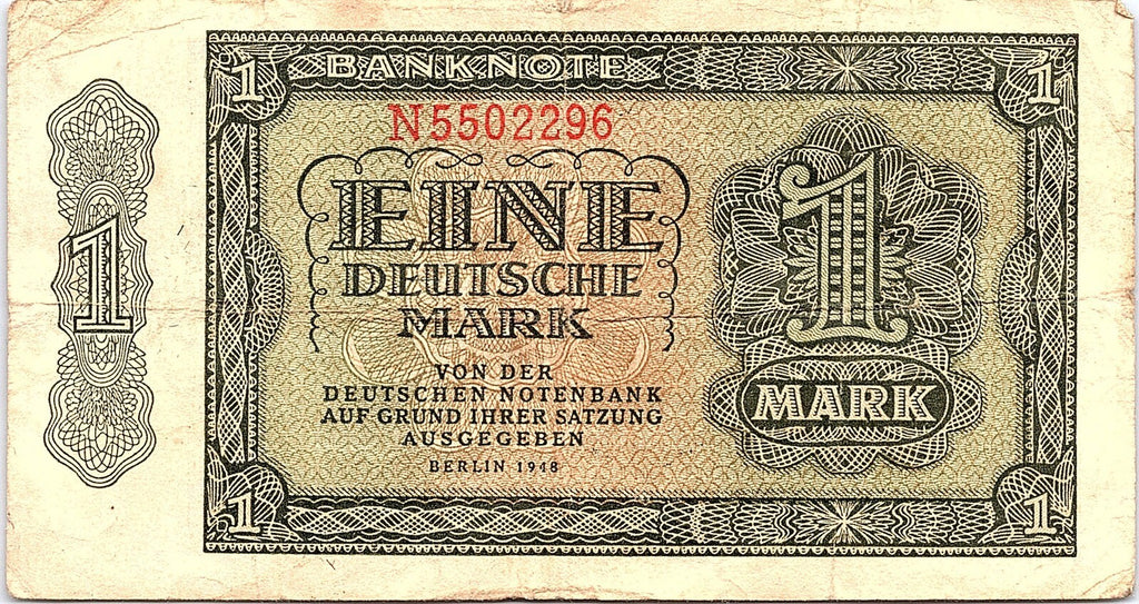 Germany GDR / DDR 1 Deutsche Mark 1948 Better Grade