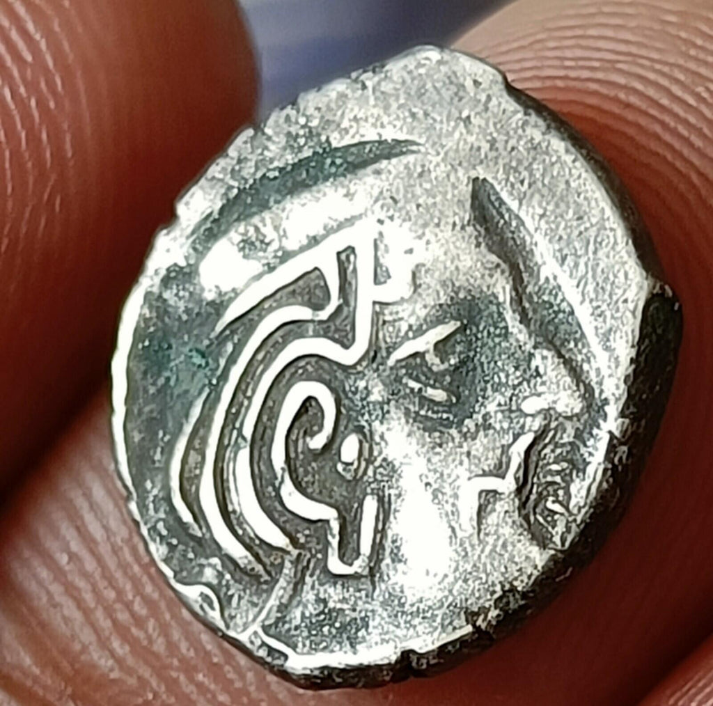 #AB60#India SILVER coin of VIJAY sena Western Kshatrapas.Indo-Scythian rulers