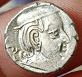 #AB11#India SILVER coin of Rudra sena Western Kshatrapas.Indo-Scythian rulers