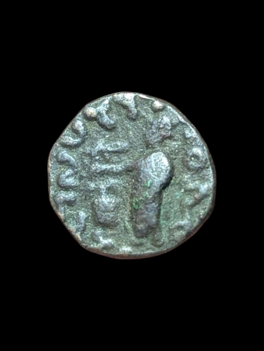 Royaume indo-scythe, Azès II 35 av. J.-C. - 5 ap. J.-C. Drachme en billon 2,1g/14,4mm