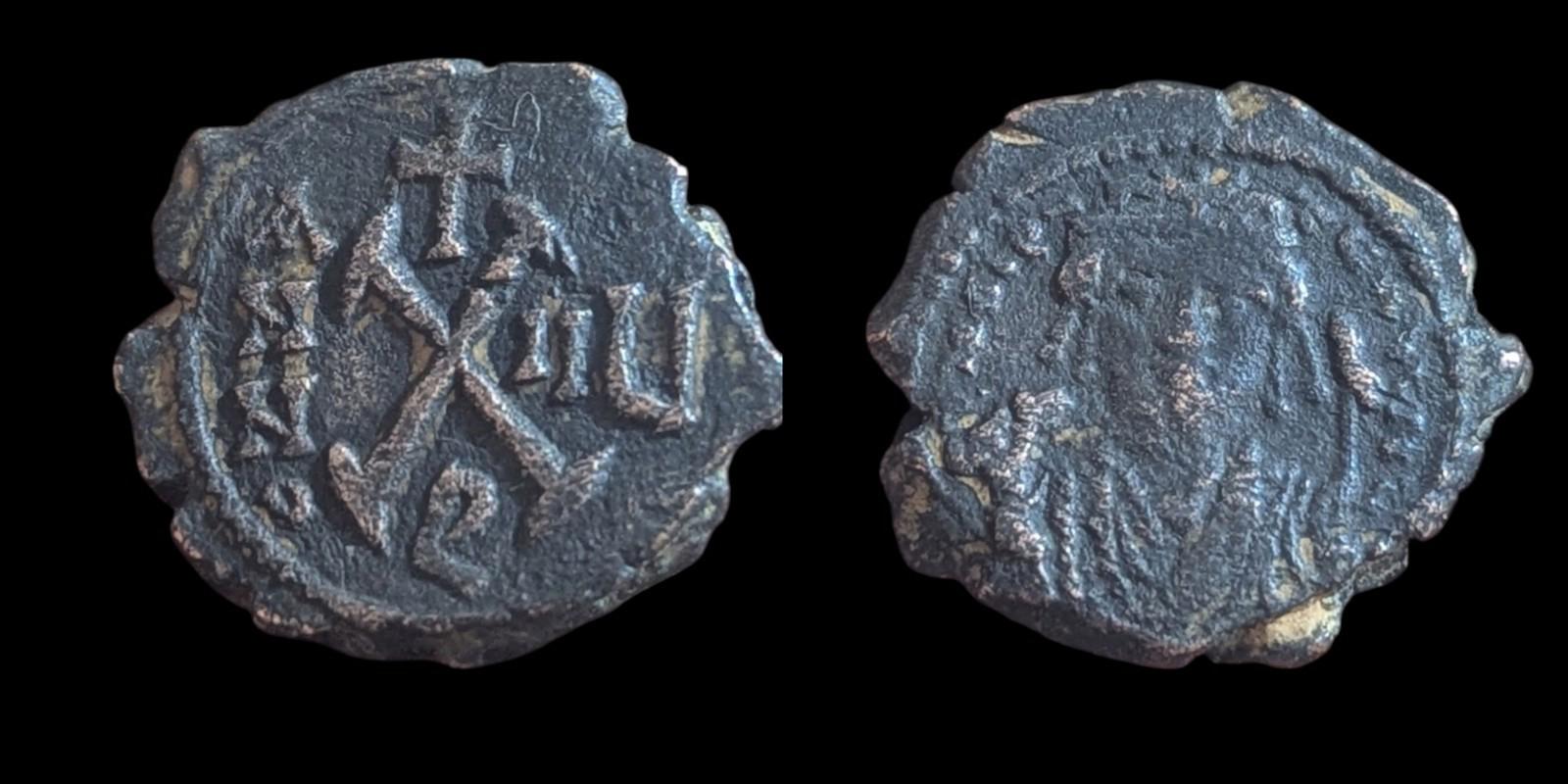 Byzantine Decanummium 593-4 Antioch Maurice Tiberius II Bronze