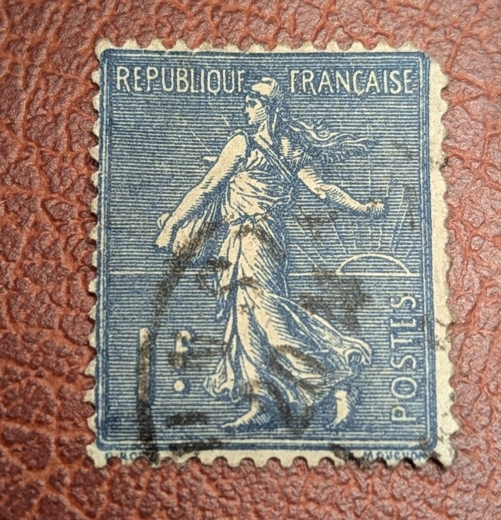 France, Scott 154, Sower, 1903-1938, used 1f Stamp
