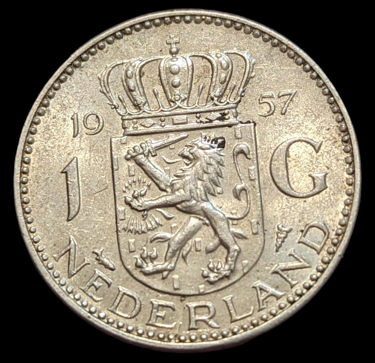 Pays-Bas 1957 Gulden Lion animal