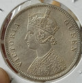 #VD4#Victoria British India silver Rupee 1862 No dot Calcutta mint  Top grade