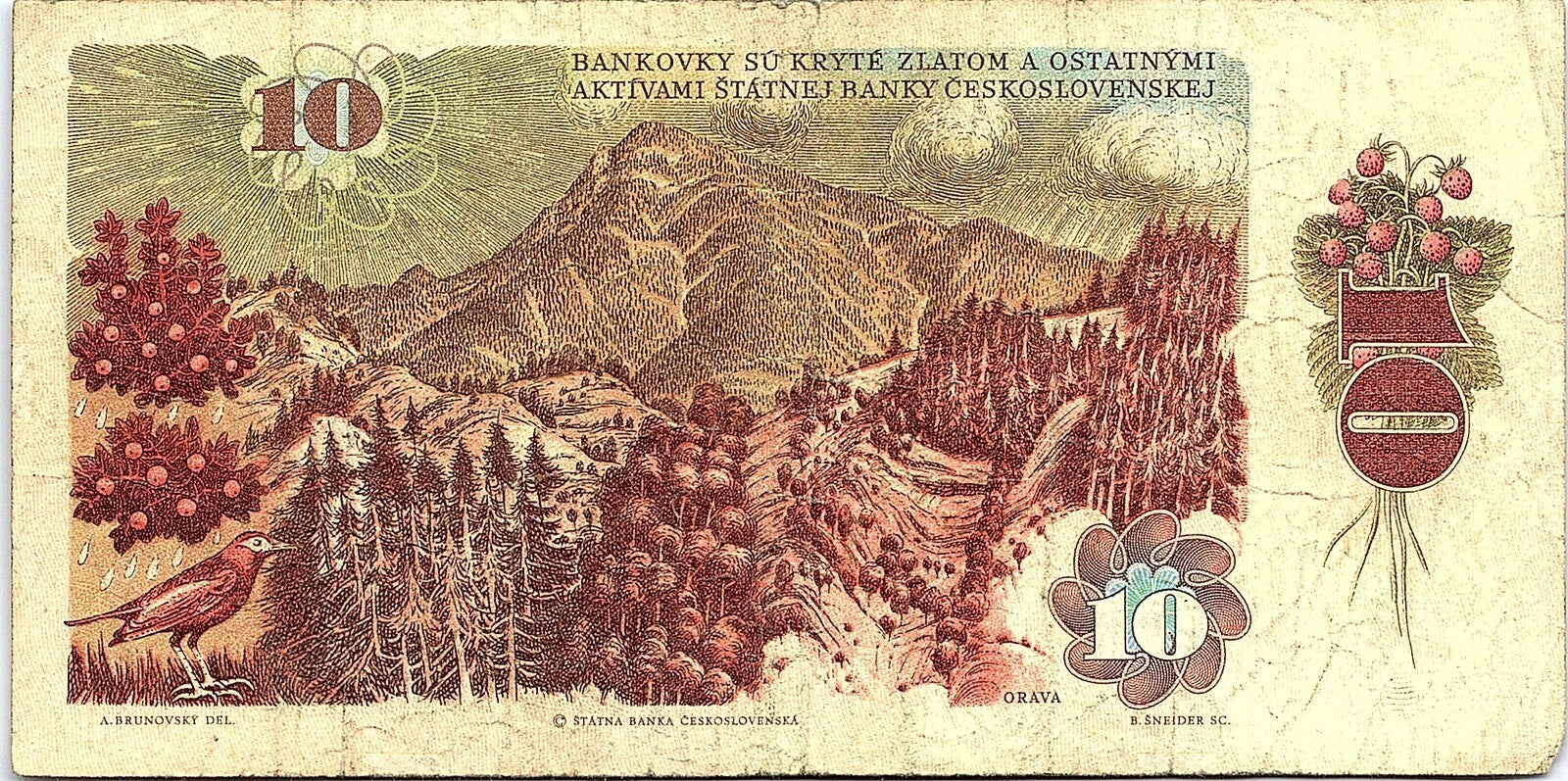 CZECHOSLOVAKIA 1986 10 KORUN Better Grade