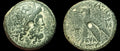 ÉGYPTE. PTOLEMÉE VI, PHILOMÉTOR (180-145 AV. J.-C.). PIÈCE DE BRONZE Atelier de Chypre Obole rare