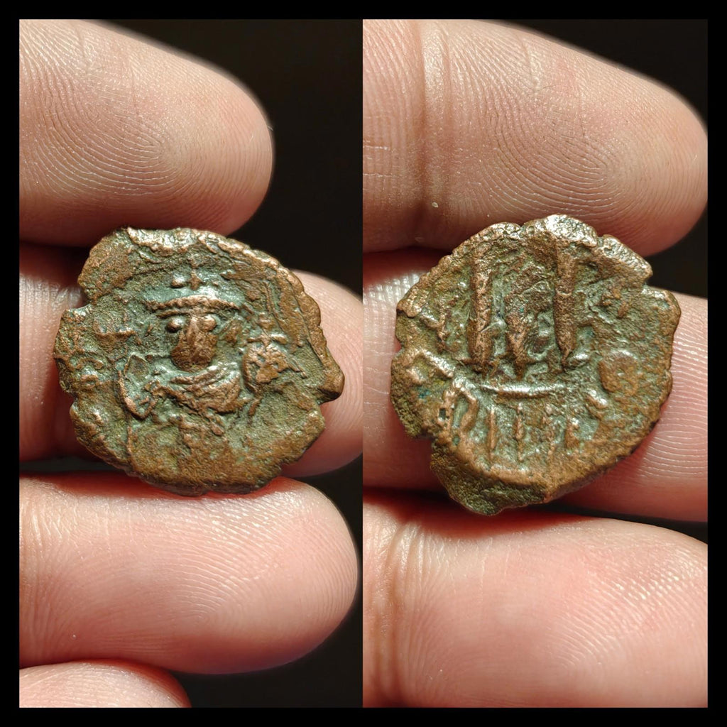 Arab Byzantine Umayyad Caliph. Mu'awiya Hims Emessa in Sorya Islamic Coin"%