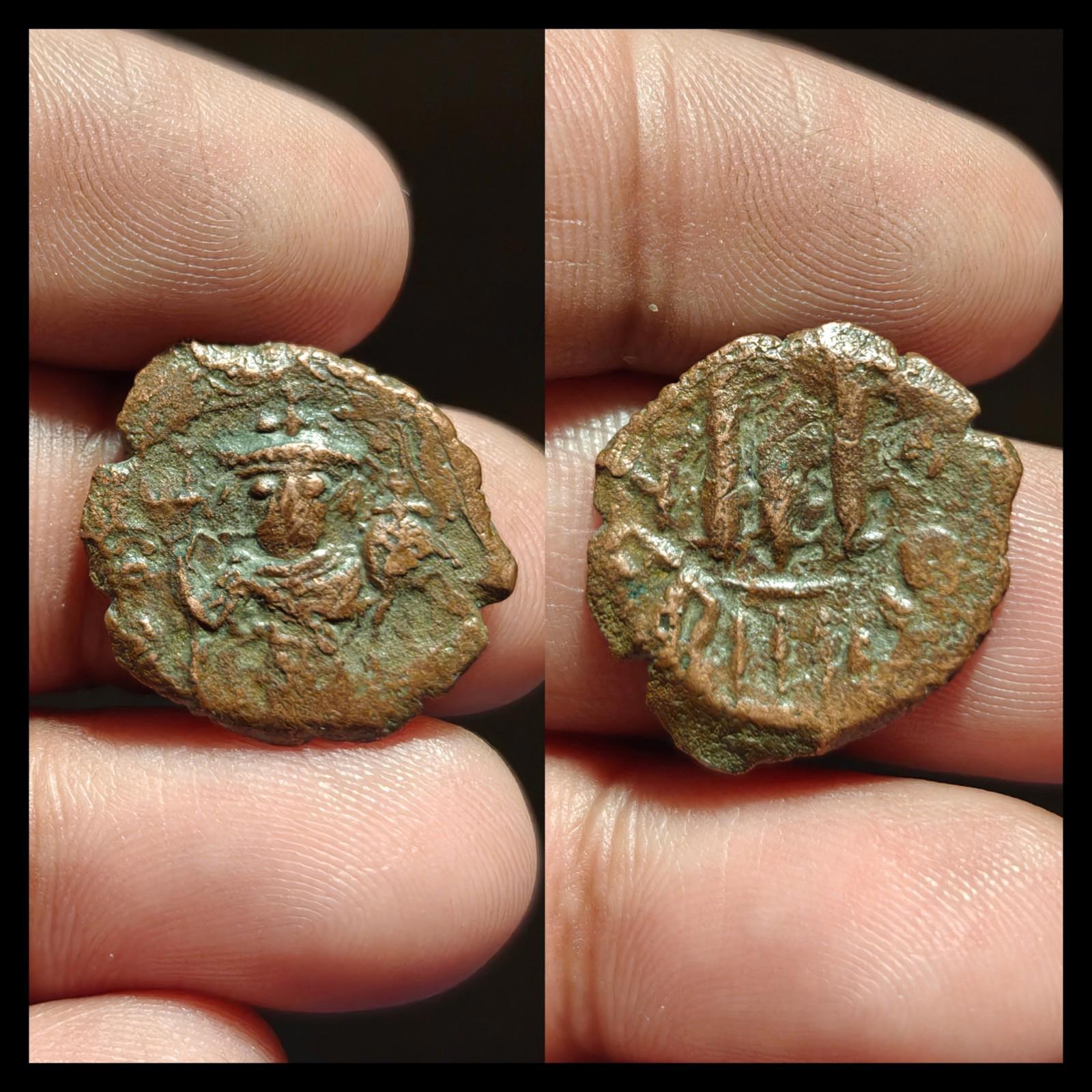 Arab Byzantine Umayyad Caliph. Mu'awiya Hims Emessa in Sorya Islamic Coin"%