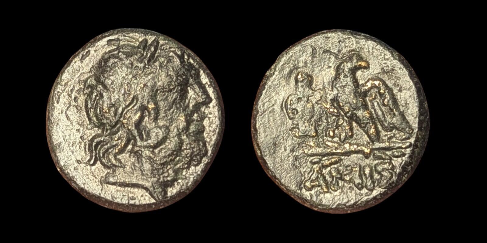 AMISOS in PONTUS MITHRADATES VI the GREAT Time Zeus Eagle Greek Coin