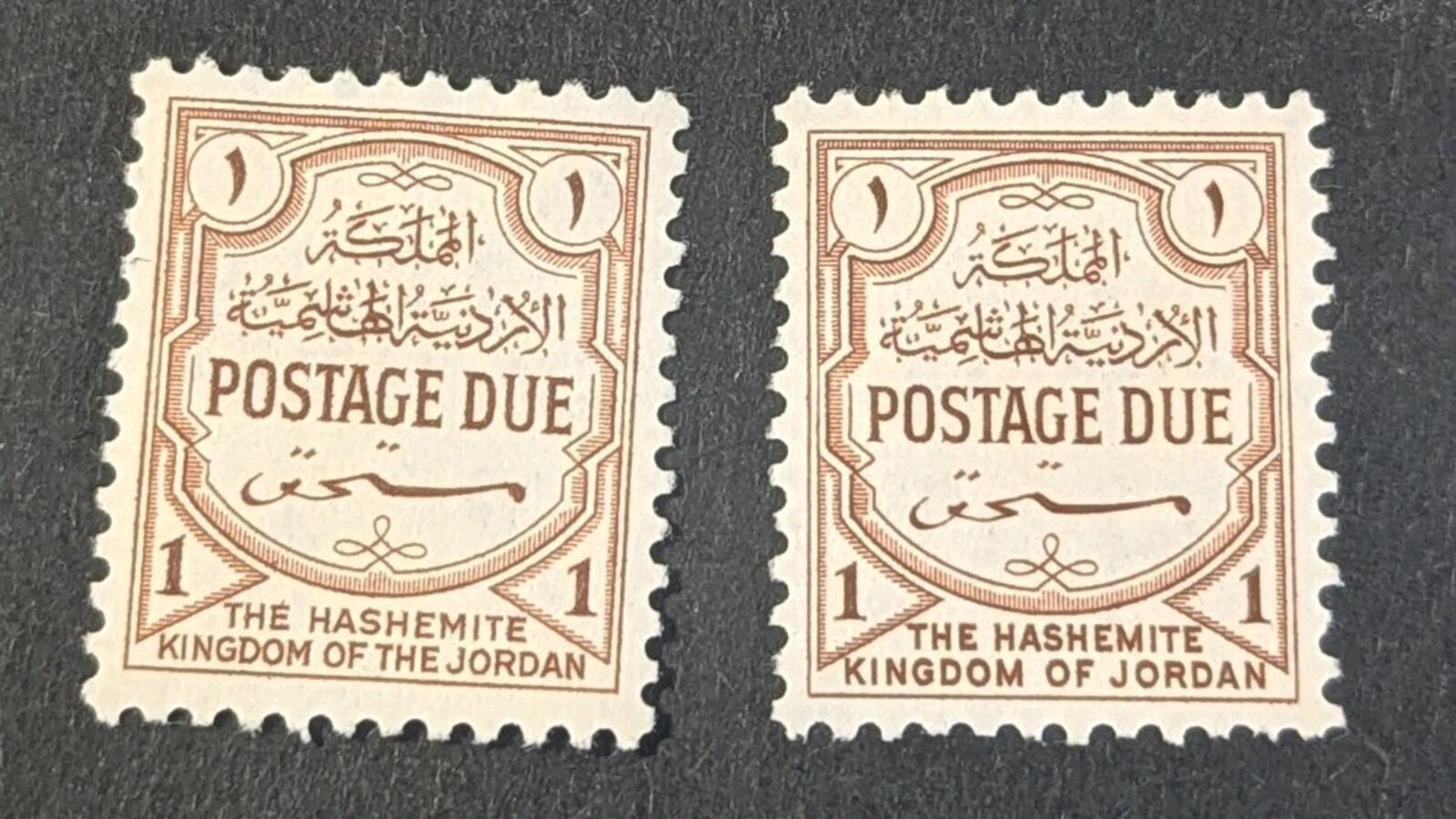 TRANSJORDAN 1929 DUES SET OF 2 MNH SG D189
