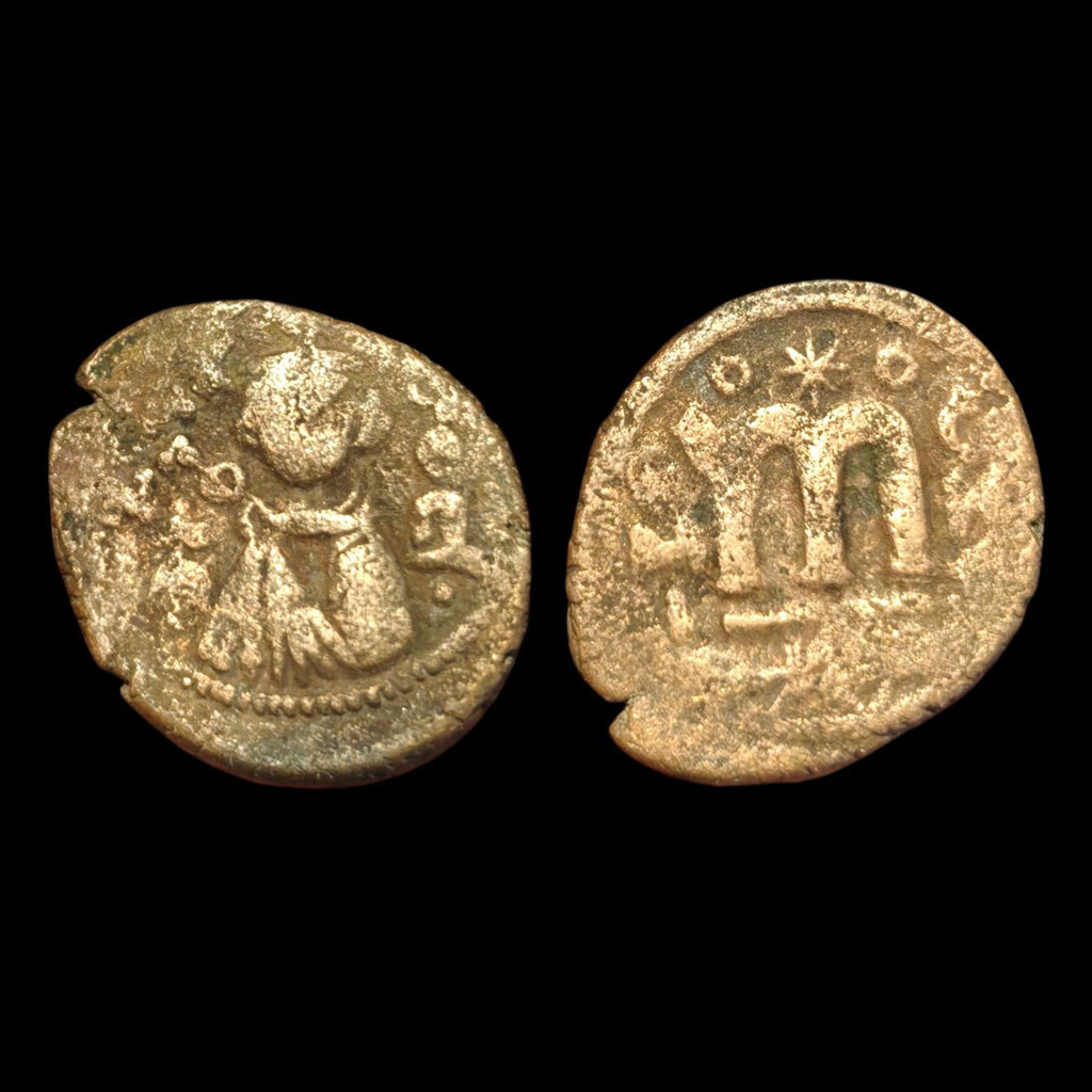 Arab Byzantine Umayyad Caliph. Mu'awiya Hims Emessa in Sorya Islamic Coin&
