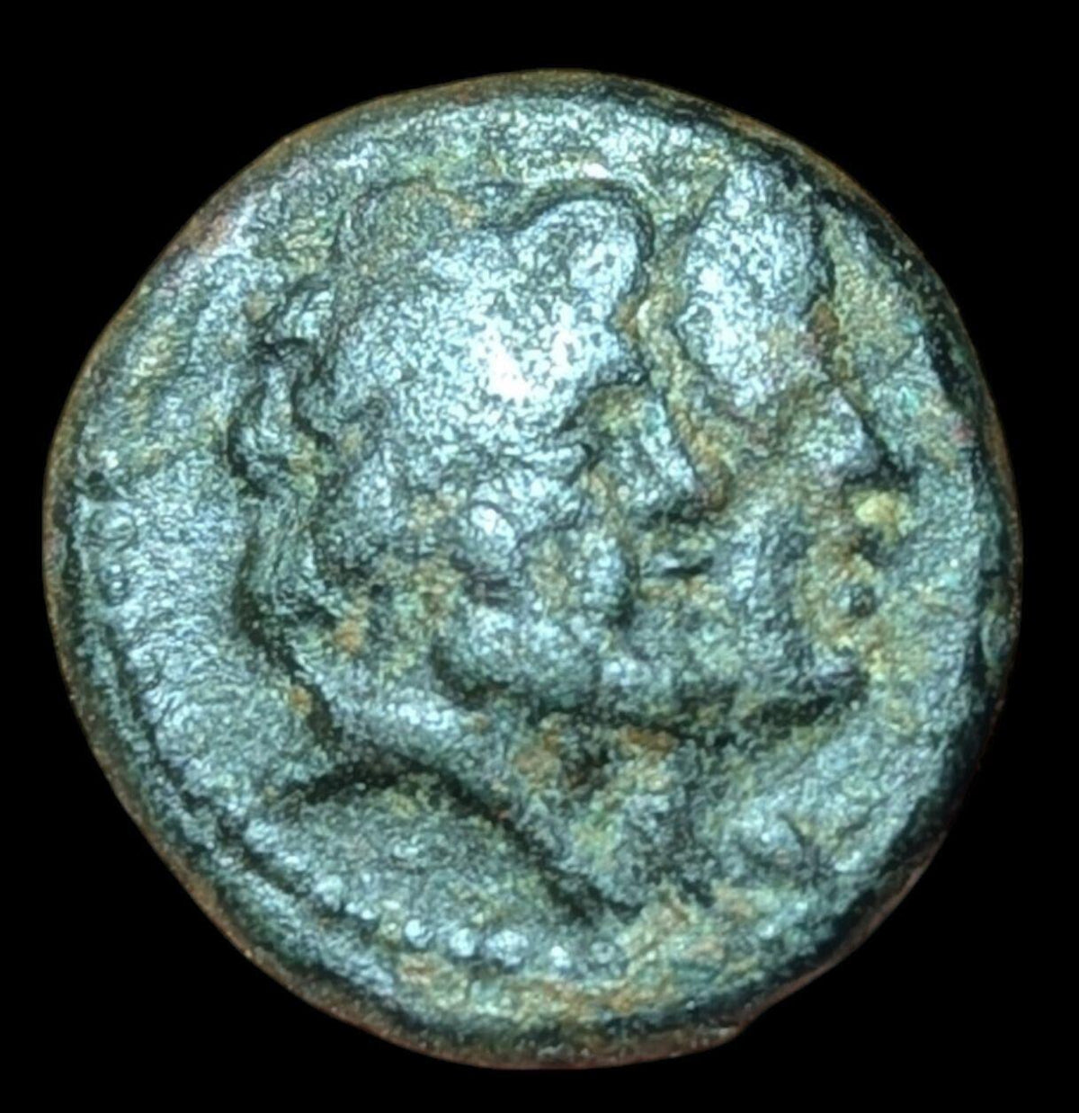 PHOENICIA, ARADOS. AE 16, 136-51 BC ZEUS AND HERA/ GALLEY