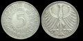 1951-G Germany 5 Marks- Silver- Scarce Better Date Uncirculated
