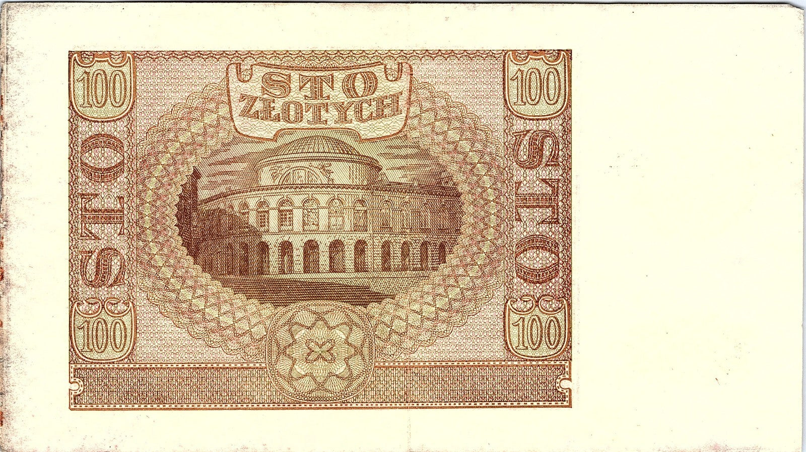 Poland 1940 100 Zlotych Banknote Circulated